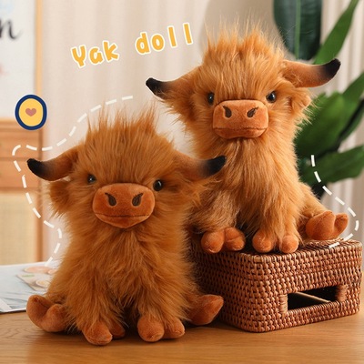 Highland cow doll plush toy - Thumbnail 1