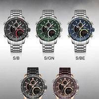 Naviforce NF9128 Mens quartz watches 45.5mm Japanese Movt multi-functional 3ATM causal business sports wristwatches - Thumbnail 2