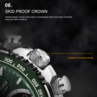 Naviforce NF9128 Mens quartz watches 45.5mm Japanese Movt multi-functional 3ATM causal business sports wristwatches - Thumbnail 8