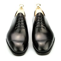 New Handmade Men's Calf-Skin Leather Black WHOLECUT OXFORDS Shoes - Thumbnail 1