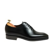 New Handmade Men's Calf-Skin Leather Black WHOLECUT OXFORDS Shoes - Thumbnail 2