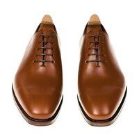 New Handmade Men's Calf-Skin Leather Tan WHOLECUT OXFORDS Shoes - Thumbnail 3
