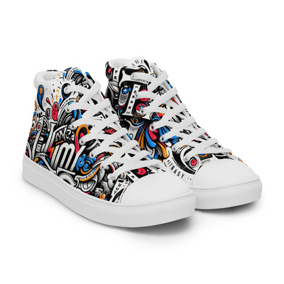 Mens high top canvas shoes 1