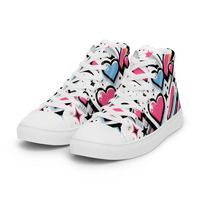 Womens high top canvas shoes 2 - Thumbnail 7