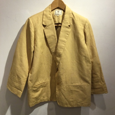 Y’s yellow linen jacket 70’s