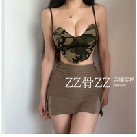Solid color slim fit street fashion camisole sexy backless vest - Thumbnail 8