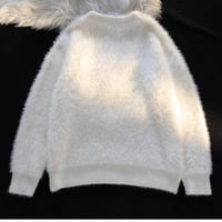 Soft Cartoon Plush Cat Sweater - Thumbnail 1