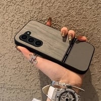 Wood Pattern Leather Case For Samsung S24 23 22 SG806 - Thumbnail 1