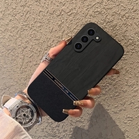 Wood Pattern Leather Case For Samsung S24 23 22 SG806 - Thumbnail 4