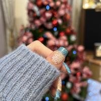 Nailart by Aria | Let It Snow | Semi-cured Gel Nail Wraps - Thumbnail 2