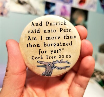 SUGAR WE ART GOING DOWN SWINGING Button