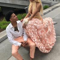 Mermaid Pink Lace Appliques African Prom Dress Evening Gowns - Thumbnail 1