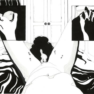 He discovered salvation inbetween her thighs limited edition print