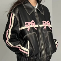 VINTAGE BOW LEATHER JACKET  - Thumbnail 2