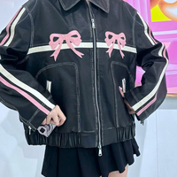 VINTAGE BOW LEATHER JACKET  - Thumbnail 5