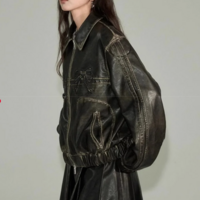 VINTAGE BOW LEATHER JACKET  - Thumbnail 7