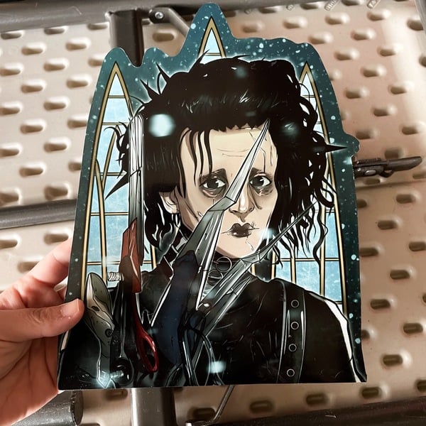 Edward Scissorhands Woodcut (All Sizes)