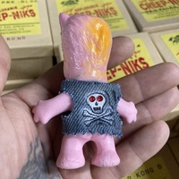 DEPLORABLE CREEP-NIKS - HAND PAINTED - DENIM VEST W/RHINESTONE EYES  - Thumbnail 4