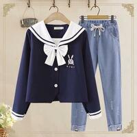 New Cute College Style Navy Collar Uniform Suit - Thumbnail 1