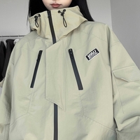Stunning Cargo Motocycle Punk Loose Outfit Zipper Drawstring Waterproof Hoodie Oversize Jacket Streetwear Y2K 90s For Women and Men Amazing - Thumbnail 7