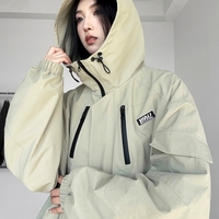 Stunning Cargo Motocycle Punk Loose Outfit Zipper Drawstring Waterproof Hoodie Oversize Jacket Streetwear Y2K 90s For Women and Men Amazing - Thumbnail 8