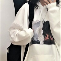 Stunning Hippie Abstract Paint Hoodie Sweater Pullover Unique Rave Women Men Amazing - Thumbnail 6