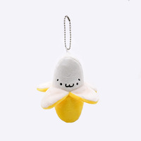 2pcs Funny Banana Plush Pendants Keychains - Thumbnail 2