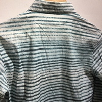 Facetasm green striped button up shirt - Thumbnail 1