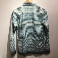 Facetasm green striped button up shirt - Thumbnail 2