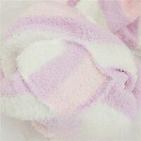 Cute rainbow striped coral velvet pajama pants leggings warm pants - Thumbnail 5