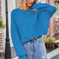 Solid Colour Fashion Elegant Women Sweater - Thumbnail 1