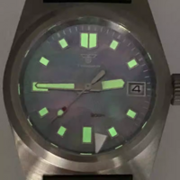 Customized Tandorio Mens diving watches 38mm pearl dial sapphire 20bar luminous causal business wristwatch T801 - Thumbnail 2