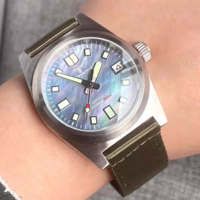 Customized Tandorio Mens diving watches 38mm pearl dial sapphire 20bar luminous causal business wristwatch T801 - Thumbnail 1