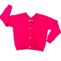 V-Neck Rhinestone Button Sweater - Thumbnail 2