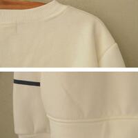 Preppy style cartoon cat embroidered round neck long-sleeved sweatshirt - Thumbnail 3