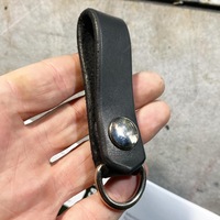 Leather keyfob w/ snap & D-Ring - Thumbnail 2