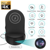 Camera WiFi with Wireless Charger Motion Activated HD 4K Nanny Cam(Rotate Lens)Secret Camera for Home Office Security(2.4/5Ghz) - Thumbnail 3