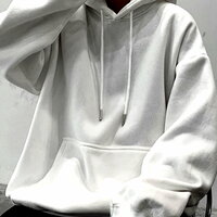 Unisex Hiphop Harajuku Solid Drawstring Hoodie Oversize Outfits Pullover Streetwear Party Y2K 90s Amazing  - Thumbnail 3