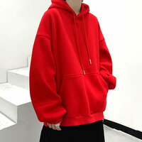 Unisex Hiphop Harajuku Solid Drawstring Hoodie Oversize Outfits Pullover Streetwear Party Y2K 90s Amazing  - Thumbnail 4