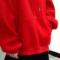 Unisex Hiphop Harajuku Solid Drawstring Hoodie Oversize Outfits Pullover Streetwear Party Y2K 90s Amazing  - Thumbnail 5