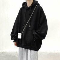 Unisex Hiphop Harajuku Solid Drawstring Hoodie Oversize Outfits Pullover Streetwear Party Y2K 90s Amazing  - Thumbnail 6