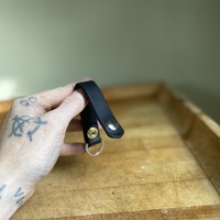 Leather keyfob w/ snap & D-Ring - Thumbnail 8