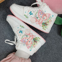 Sakura Fox Sneakers High Tops Cute Shoes hand-panted shoes - Thumbnail 3