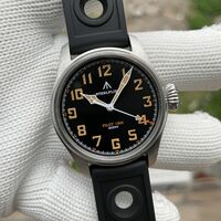 Mens Quartz Pilot Watch 39MM Case VH31 Movement Sapphire Rubber Strap Luminous Business Causal Wristwatch SF740W - Thumbnail 4