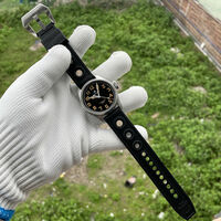 Mens Quartz Pilot Watch 39MM Case VH31 Movement Sapphire Rubber Strap Luminous Business Causal Wristwatch SF740W - Thumbnail 2