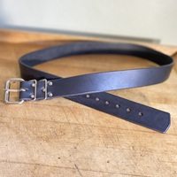 1.5” wide Functional Black Leather Belt - Thumbnail 1