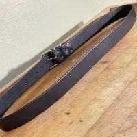 1.5” wide Functional Black Leather Belt - Thumbnail 4