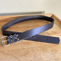 1.5” wide Functional Black Leather Belt - Thumbnail 6