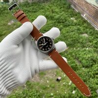 Mens Quartz Watch 39MM Case VH31 Movement Sapphire Leather Strap Luminous Business Causal Wristwatch SF740W - Thumbnail 2