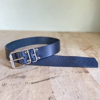 1.75” wide Functional Black Leather Belt - Thumbnail 3